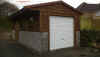 Completed Custom Half Block Single Garage With Canopy