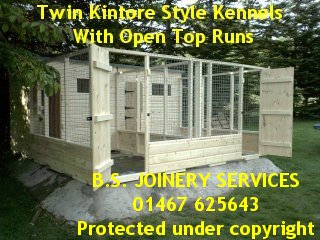 Twin Kintore Kennel with Double run